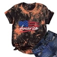 thumbnail image 2 of IROINNID July 4th Tops for Women Round Neck T-Shirt Flag Short Sleeve Tops 4th Of July, 2 of 7