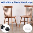 thumbnail image 4 of 254Pcs 6 Sizes Nylon Plastic Hole Plug Kits 1/5" 1/4" 5/16" 3/8" 1/2" 1" Round Drill Hole, Flush Type Panel Knockout Locking Plugs, Black Screw Covers for Furniture Cabinet Insert End Caps, 4 of 5