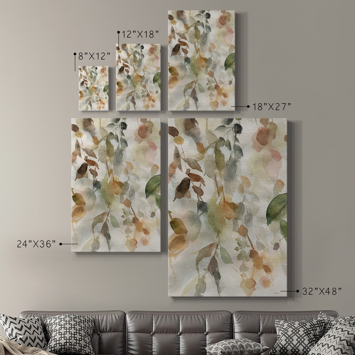 Cascading Nature II Premium Gallery Wrapped Canvas - Ready to Hang
