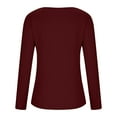 thumbnail image 6 of Wancir Long Sleeve Thermal Shirt for Women Light Fleece Tops Fall 2024 Crew Neck Casual Basic T-Shirts, 6 of 8