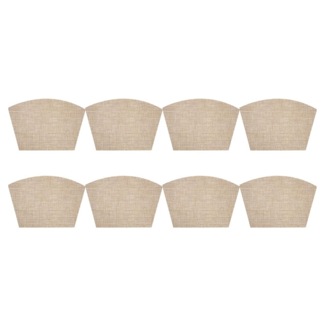 Injueey 4 Uds manteles individuales de redonda en forma de cuña tejido limpio aislamiento térmico antideslizante cocina Mat restaurante Beige Beige 2Conjunto