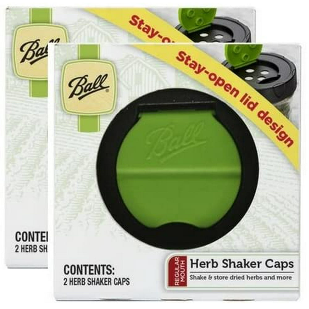 Ball Herb Shaker Plastic Lids 2 Per Package (2 Pack)