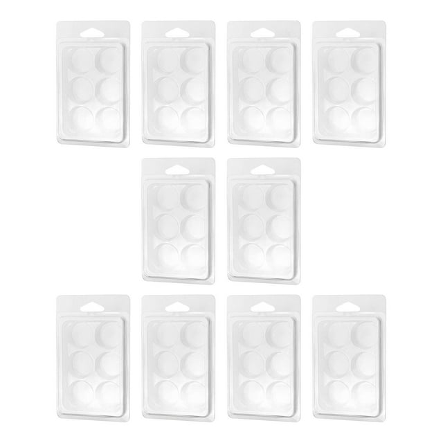 Guardoinrt 10x Candles Melt Clamshells Molds DIY Sturdy 2.95 inch for Container Candle Making Candle