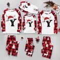 thumbnail image 5 of Fgnfyis Christmas Pajamas for Family Deer Horn Letter Print Matching Long Sleeve Pajamas Set Loungewear, 5 of 7