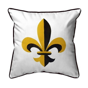 Betsy Drake SN031 12 x 12 in. Fleur-De-Lis Small Indoor & Outdoor Pillow