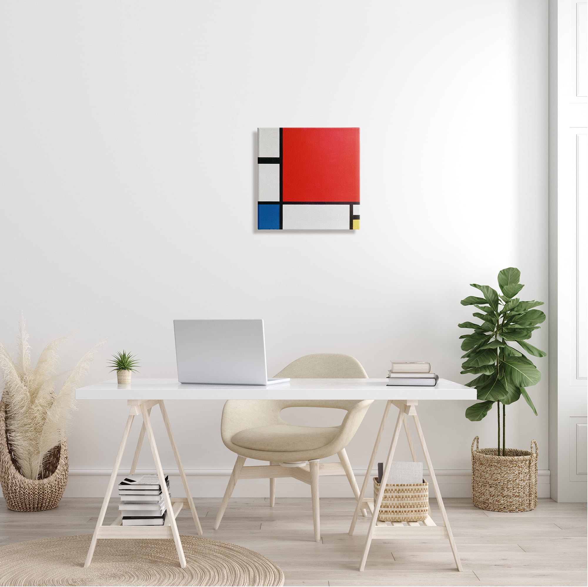 Stupell Industries Composition II in Red Blue Yellow Piet Mondrian Classic Abstract Painting Painting Gallery Wrapped Canvas Print Wall Art, Design by one1000paintings