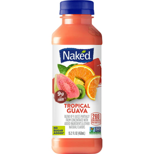 Naked Juice Fruit Smoothie, Tropical Guava, 15.2 oz Bottle 