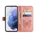 thumbnail image 5 of Case for Samsung Galaxy S22 5G Embossing Butterfly Magnetic Premium Leather Flip Cover, 5 of 5