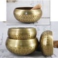 thumbnail image 3 of Tibetan Buddhist Singing Bowl Buddha Sound Bowl Musical Instrument for Meditation with Stick Yoga Home Decoration, 3 of 7