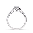 thumbnail image 4 of IGI Certified Lab Grown Diamond Engagement Ring | Center 10x5mm Marquise Cut Beaded Solitaire Stackable Promise Rings For Women In 18k Solid White Gold | F-G, VS-SI Quality (1.05 Ctw) Ring Size-8.5, 4 of 7