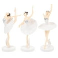 thumbnail image 5 of Zhiyie 3PCS Ballerina Statue Desktop Ornament Plastic Dancing Girl Crafts Figurines for Home Decor (White), 5 of 10