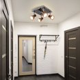 thumbnail image 3 of Flush Mount Industrial Track Lighting Fixture, Depuley 4-Light Square Ceiling Spot Lights, Modern Directional LED Ceiling Light for Kitchen, Bedroom, Living Room, Warm Light 3W Bulbs Incl., 3 of 7