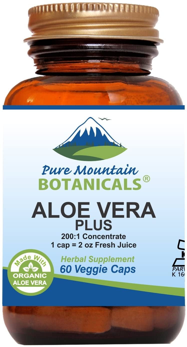 Aloe Vera Plus Capsules. 2001 Extract. Kosher Organic Dried Aloe Vera