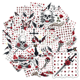 thumbnail image 1 of Gothic Stationery Stickers Skull PVC Sticker Raven DIY Stickers for Luggage Fridge, 1 of 5