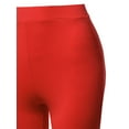 thumbnail image 4 of A2Y Women's Basic Yoga Polyester Mid Thigh High Rise Biker Bermuda Shorts Red 1XL, 4 of 5