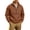 Coffee Pullover for Men, variant on Stand Collar Half-Zip Windbreaker Men Casual Pullover With Zipper Pocket for Hiking Khaki L