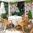 thumbnail image 4 of Outdoor Curtains for Patio Waterproof, Grey Christmas Outdoor Privacy Panels Grommet, Snowman Xmas Tree Ball Snowflake Blackout Outside Curtains for Porch/Cabana/Pergola/Gazebo 54"x108", 2 Panels, 4 of 8