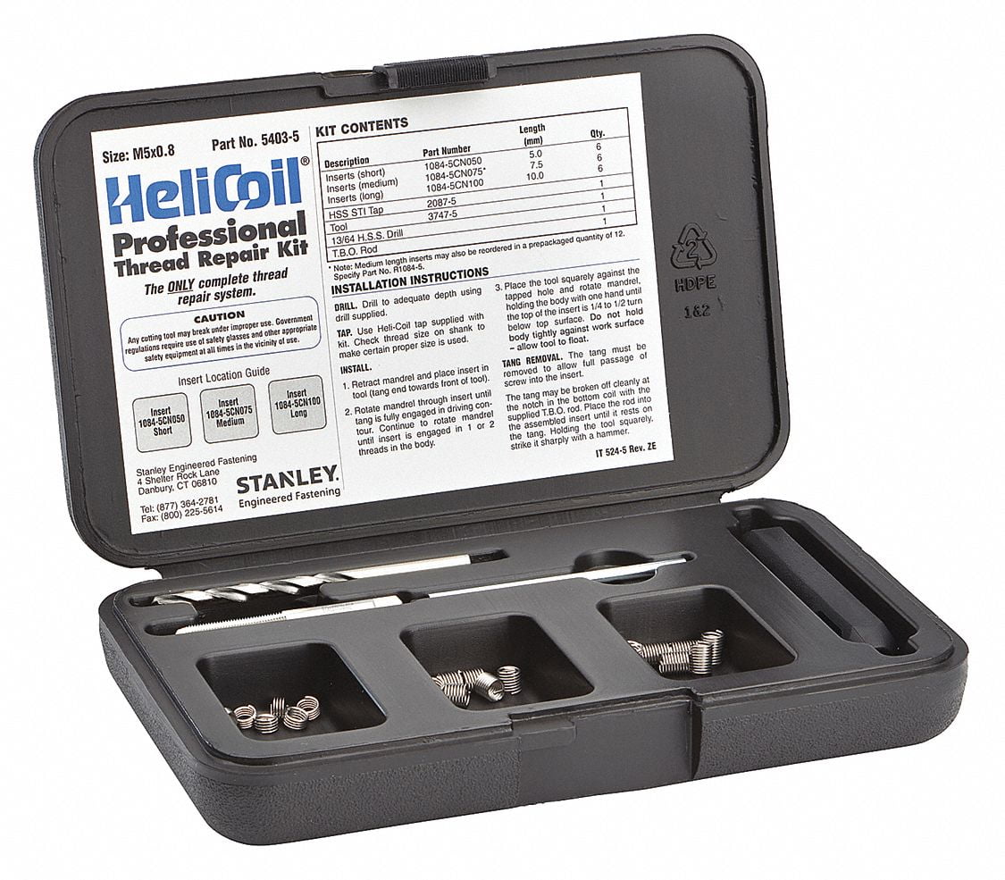 Helicoil Thread Repair M7 x 1 Drill and Tap 12 Inserts 