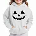 thumbnail image 2 of HomeDM Boys Girls Hoodie Unisex Kids Sweatshirt Pullover with Hood Long Sleeve Graphic Hooded Sweatshirt Tops with Pocket - White/7-8 Years, 2 of 4