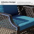 thumbnail image 4 of 7 Piece Patio Furniture Set, Wicker Outdoor Conversation Sofa Set with Swivel Chairs, 2 Ottomans, Storage Coffee Table, Rattan Outdoor Sectional for Deck Backyard Porch （7 Seats,, 4 of 8