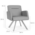 thumbnail image 4 of Willow Lounge Reception Swivel Guest Chair / Silver Steel / Blue / Dark Blue, 4 of 5