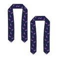 thumbnail image 2 of Haiem Eggplant Pattern Graduation Stole 2024 | Premium Satin Sash for Graduation Ceremony, 2 of 7