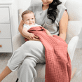 thumbnail image 6 of Comfy Cubs Baby Muslin Blanket, Swaddle for Newborns, Large 40” x 40”, 6-Layer (Dusty Rose, Baby), 6 of 8