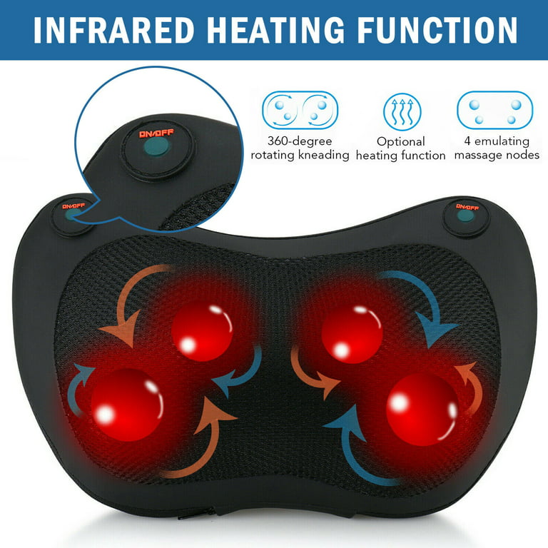 Muzcody Back Massager with Heat, Shiatsu Neck & Back Massager Pillow for  Pain Relief, 3D Kneading Ma…See more Muzcody Back Massager with Heat,  Shiatsu