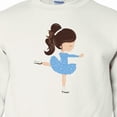 thumbnail image 3 of Inktastic Figure Skating, Ice Skating Girl, Brown Hair Youth Sweatshirt, 3 of 4