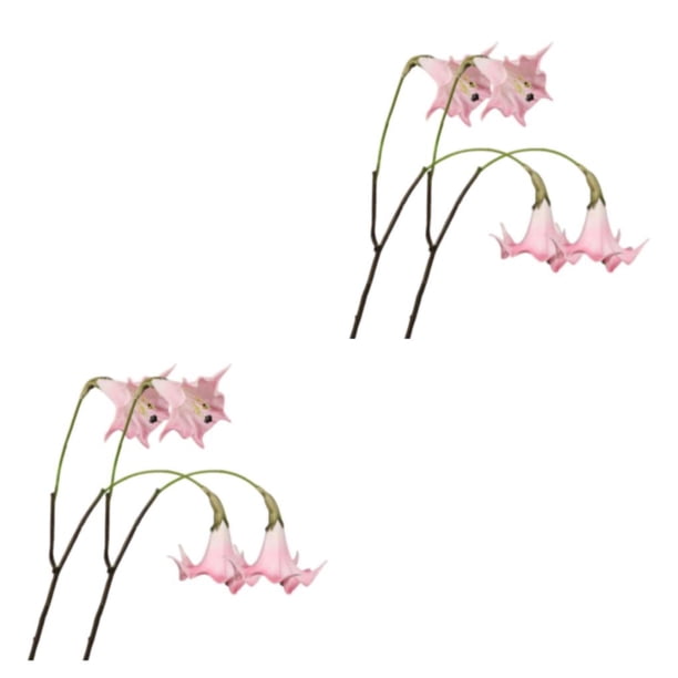 Flores falsas decorativas Cateissary 2 piezas de doble cabeza Rosa
