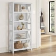 thumbnail image 2 of Scranton & Co 5-Shelf Coastal Wood Bookcase in Pure White Oak, 2 of 8