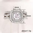 thumbnail image 2 of K-KED 925 Silver Filled Ring Women Zircon fashion Wedding Engagement Delicate Jewelry Sz 6-10-7, 2 of 6