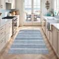 thumbnail image 3 of Fnova 3x5 Modern Washable Area Rug, Cute Coastal Non-Slip Striped Indoor/Outdoor Carpet, Oeko-Tex Certified, Blue, 3 of 12