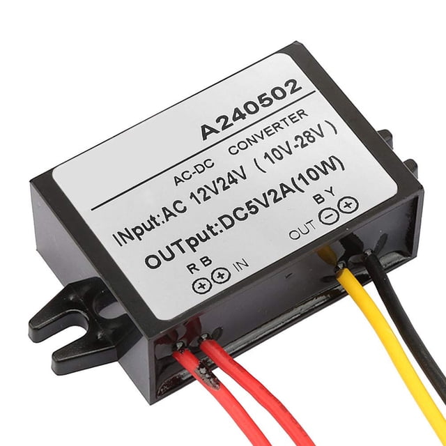 HUGFEGWE Convertisseur Ac Dc 24V, 12V Ac à 5V Dc, 24VACTO5VC, 24V 5V Ac Dc, Convertisseur Ac à Dc, 12V Dc à 5V Dc, 24VAC à 5V Dc, Convertisseur Ac 12V 24V à Dc 5V Module d'Alimentation Ac Dc (2A) CJB91-34878