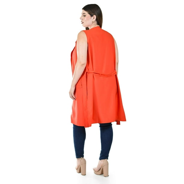 Chaleco largo de vestir Roman Fashion /Tallas Extras, 1360