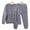 #Gray(New), variant on PNTUTB Men's Casual Comfort Solid Color Embroidery Round Neck Pullover Elastic Waistband Loose Fleece Warm Pajamas Set