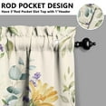 thumbnail image 4 of Floral Bohemian Curtains 36 Inch Short - 3 Panel Farmhouse Vintage Set with Rustic Botanicals, Rod Pocket, 4 of 5