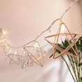 thumbnail image 1 of Homemiyn 10led Or Rose Chaîne Lumineuse Étoile à Cinq Branches, 1 of 5