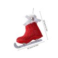 thumbnail image 3 of Euahivb Christmas Ornaments Christmas Knitted Ice Skate Tree Ornament with Plushs Trims Christmas Gifts Christmas Decorations Christmas Hanging Ornament for Festive Scene, 3 of 6