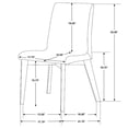 thumbnail image 2 of Pemberly Row 7-Piece Rectangular Modern Wood Dining Set in Walnut and Gray, 2 of 7