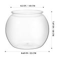 thumbnail image 2 of LEEYNEER Clear Round Plastic Fish Bowl Small Fish Tank Desktop Fish Tank 1 Set, 2 of 5
