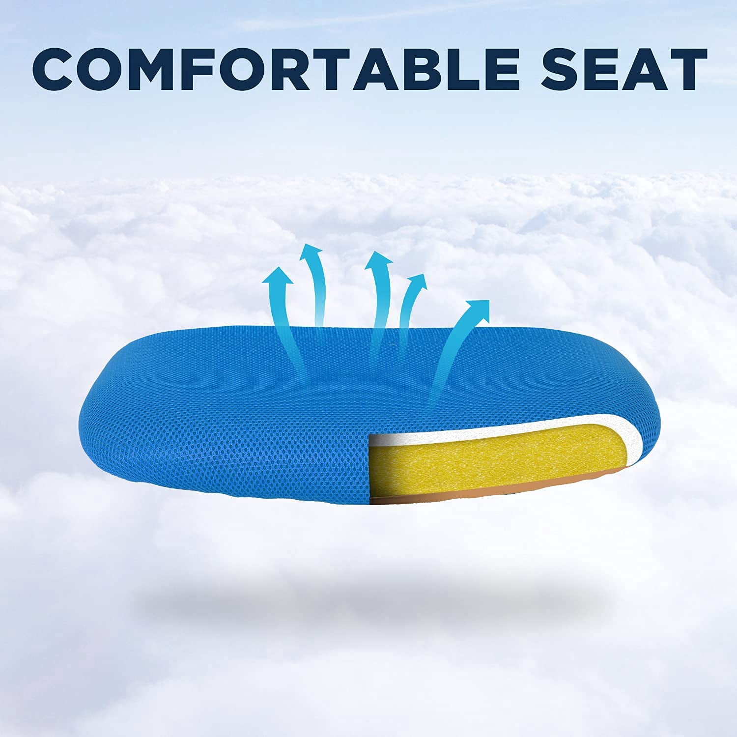 Armless Office Chair Ergonomic Desk Chair Computer Chair Mesh Home Desk Chair with Adjustable Lumbar, Rolling Swivel Office Chair Mid-Back Task Chair for Adults (Blue)