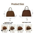 thumbnail image 2 of Drimzate Women Suede Tote Bag , Fashion Vintage Shoulder Purse,Satchel Bag(Curry-1), 2 of 8