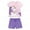 Purple Unicorn, variant on URMAGIC Baby Girls Little Kid Unicorn Short Sleeve T-shirts Drawstring Shorts 2PCS Summer Cartoon Outfits