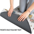 thumbnail image 3 of White Princess Castle Pattern Hot Yoga Mat Towel Non Slip for Hot Yoga - Quick-Drying Yoga Mat Cover with 4 Corner Pockets with Travel Bag - Hot Yoga Towel Non Slip 70"x26", 3 of 6