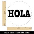 thumbnail image 2 of Hola Spanish Hi Hello Self-Inking Rubber Stamp Ink Stamper - Purple Ink - Medium 1 Inch, 2 of 7