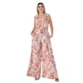 thumbnail image 4 of Wide Leg Ladies Pants in Tropical Palm Print with Belt, 4 of 4