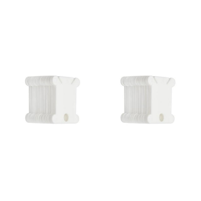 Advancent Tablero de bobinado, bobinas de hilo dental, bobina de cable, accesorios de tejer de larga duración, puntada, bordado, almacenamiento Blanco 100 piezas 2piezas