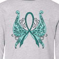 thumbnail image 4 of Inktastic Ovarian Cancer Awareness with Butterfly Ribbon Words Long Sleeve Youth T-Shirt, 4 of 5