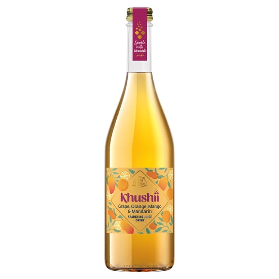 Isla Delice Khushii Grape Orange Mango & Mandarin Sparkling Juice Drink 750ml, Imported from Britain